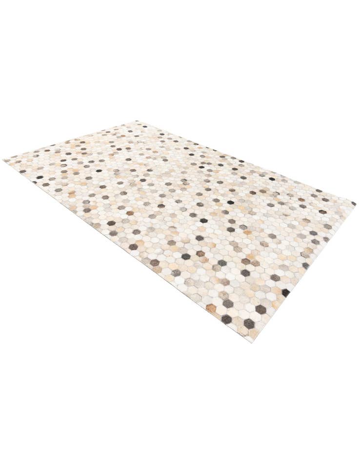 Detail image of  4' 9 x 7' 11 Cowhide Stocks Rug