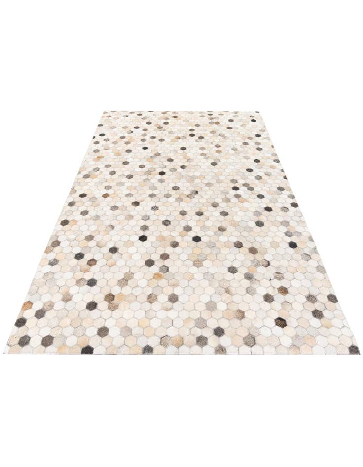 Detail image of  4' 9 x 7' 11 Cowhide Stocks Rug