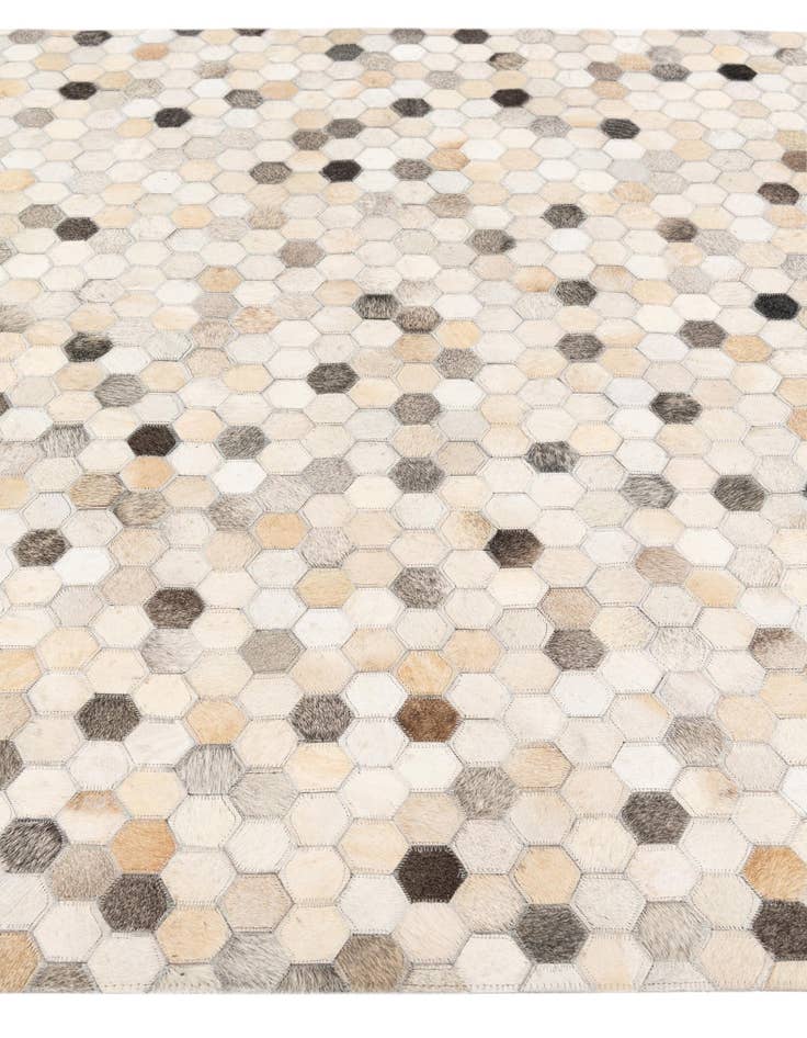 Detail image of  4' 9 x 7' 11 Cowhide Stocks Rug