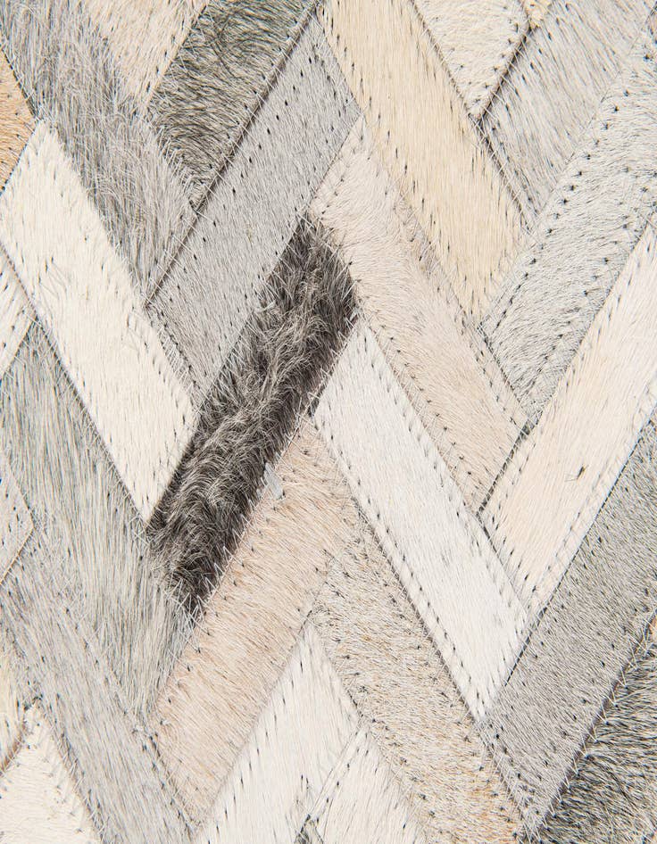 Detail image of  4' 10 x 7' 10 Cowhide Stocks Rug