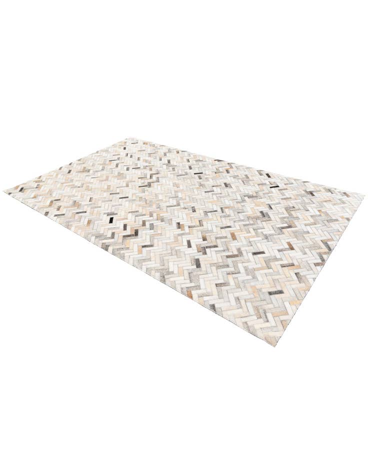 Detail image of  4' 10 x 7' 11 Cowhide Stocks Rug