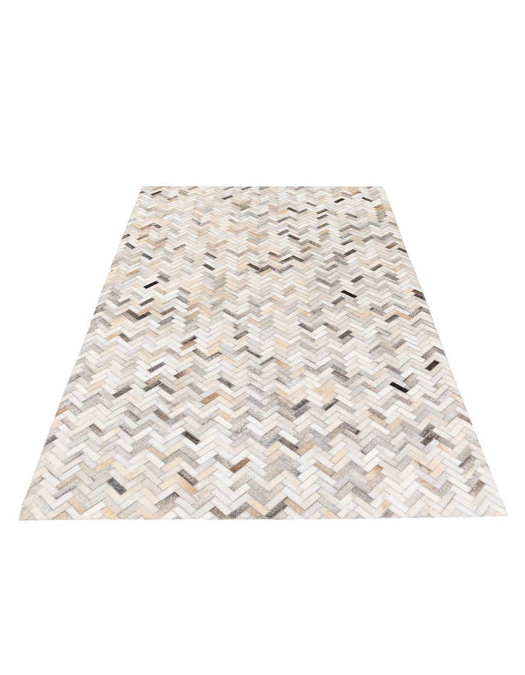 Detail image of  4' 10 x 7' 11 Cowhide Stocks Rug