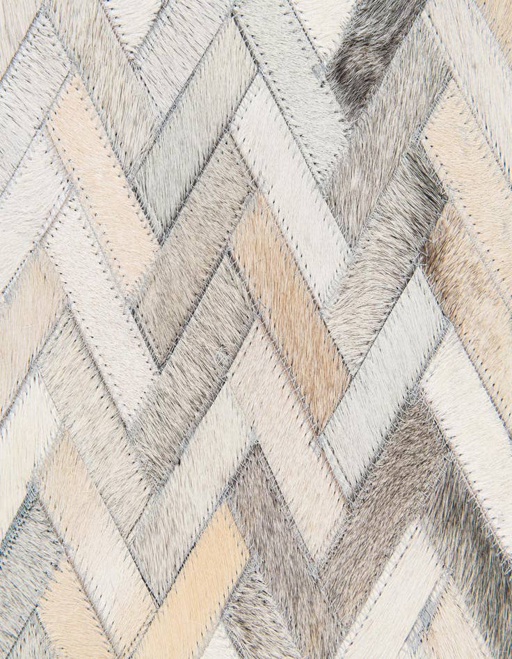 Detail image of  4' 10 x 7' 11 Cowhide Stocks Rug