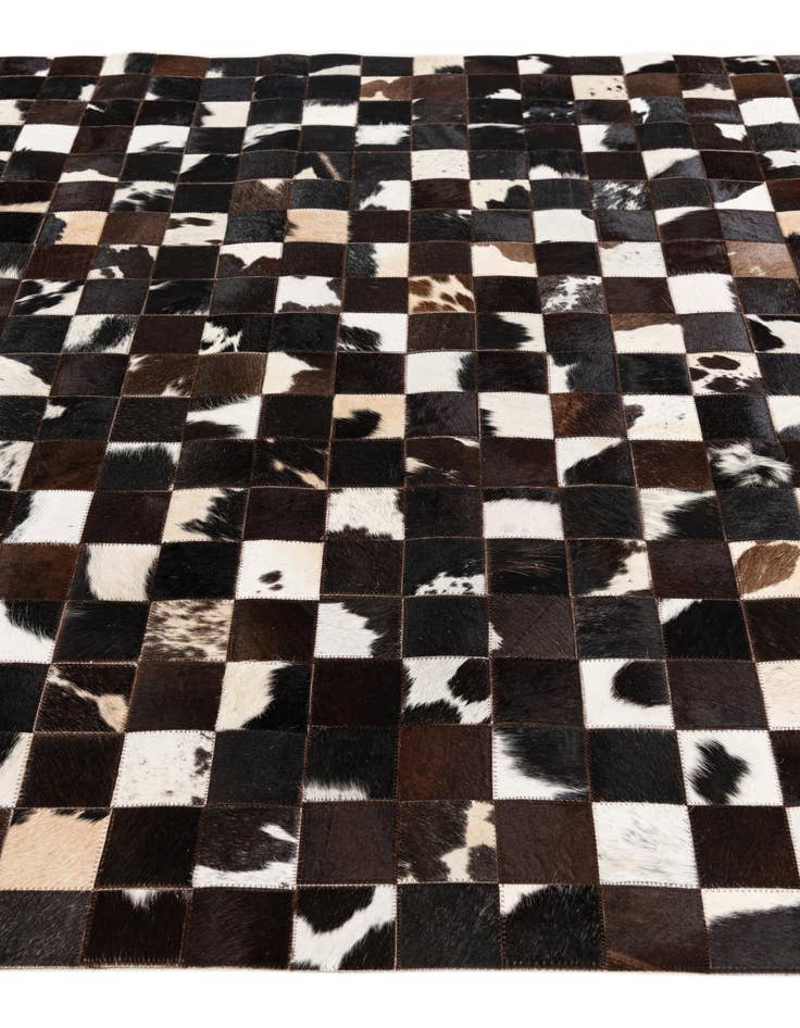 Detail image of  5' x 7' 11 Cowhide Stocks Rug