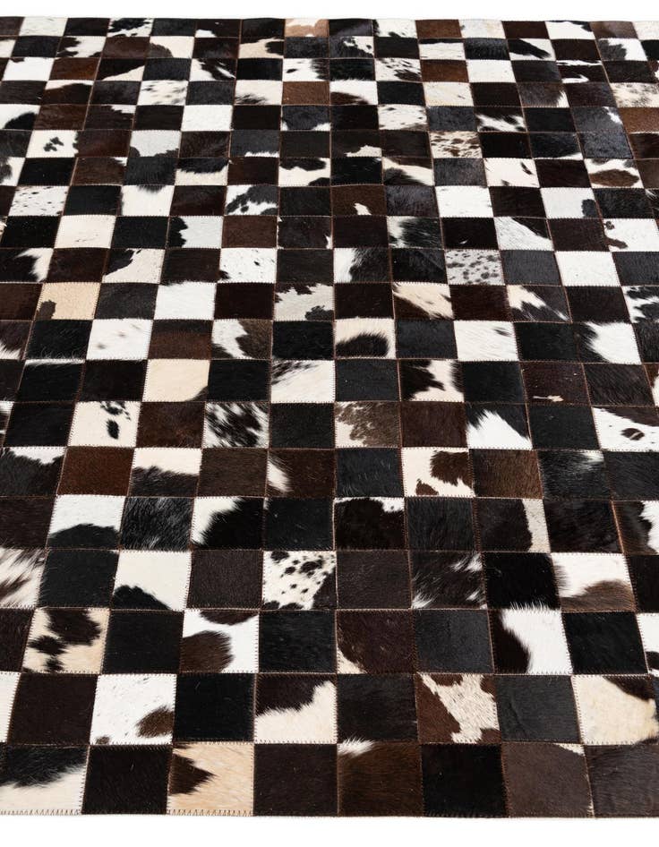Detail image of  5' x 7' 11 Cowhide Stocks Rug