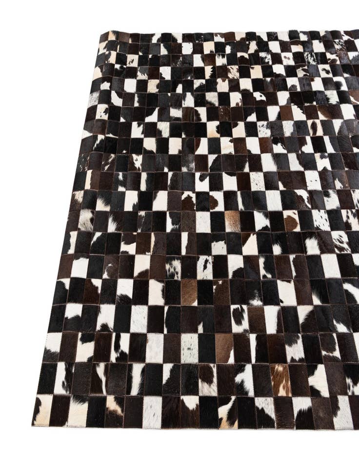 Detail image of  5' 1 x 8' Cowhide Stocks Rug