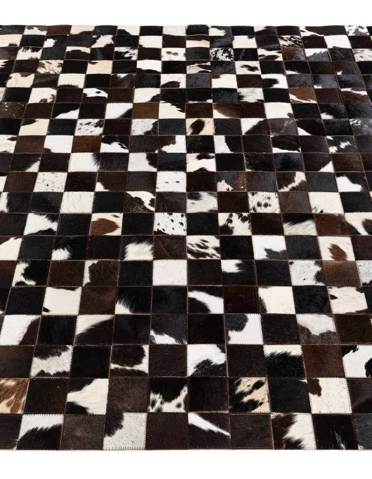 Detail image of  5' 1 x 8' Cowhide Stocks Rug