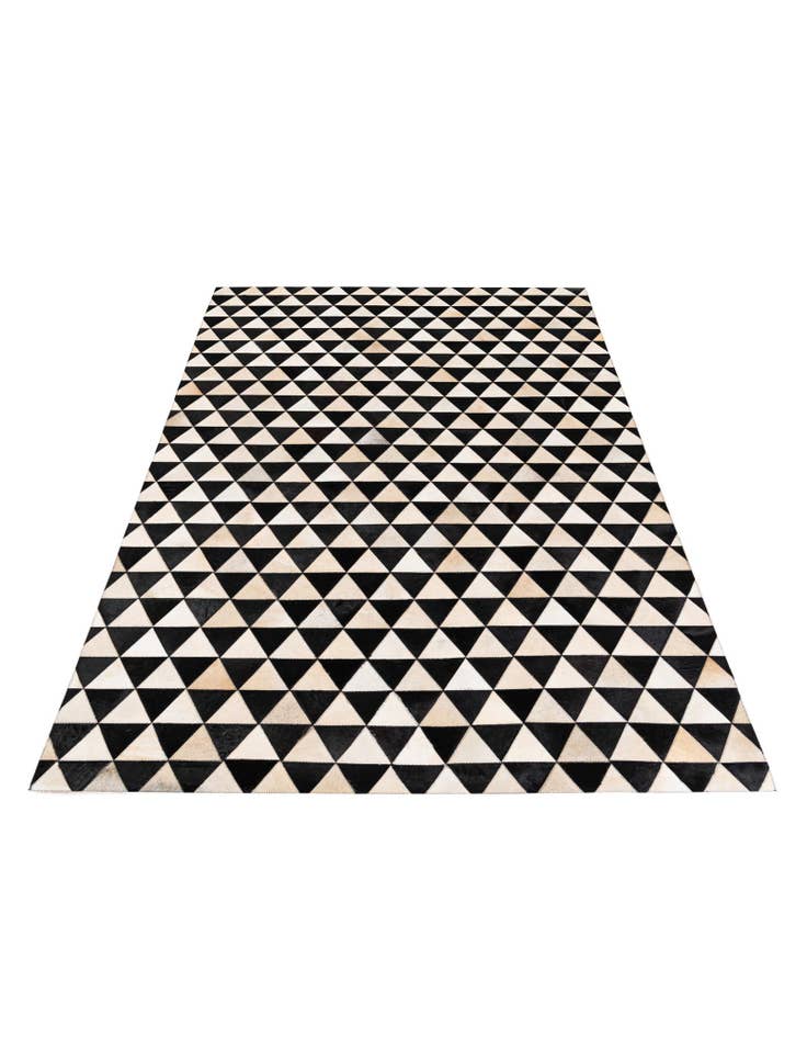 Detail image of  5' 1 x 8' 1 Cowhide Stocks Rug