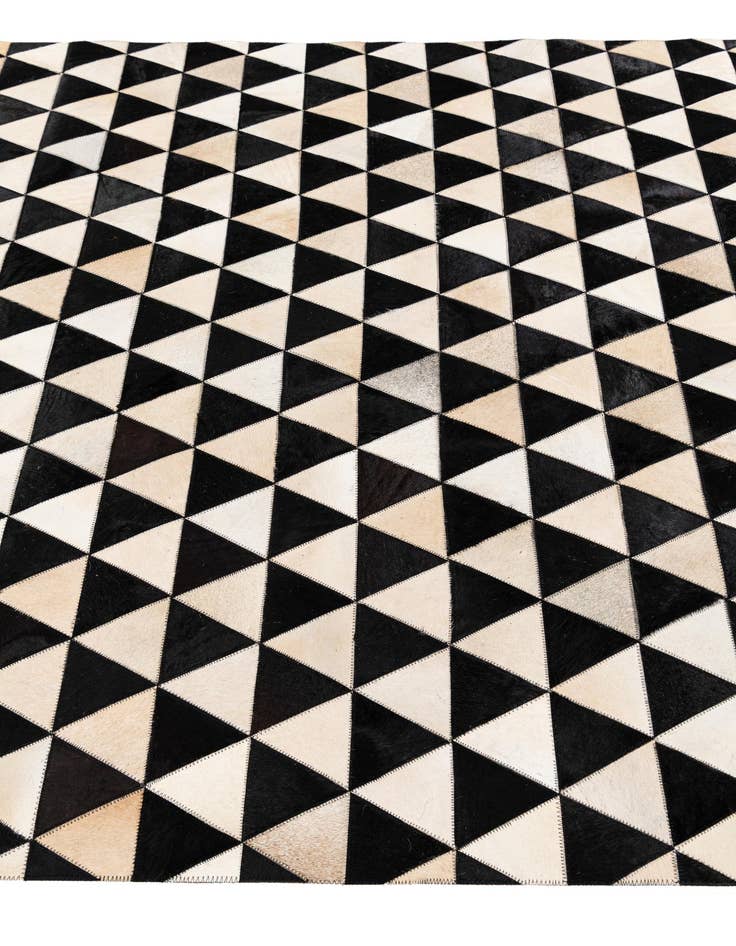 Detail image of  5' 1 x 8' 1 Cowhide Stocks Rug