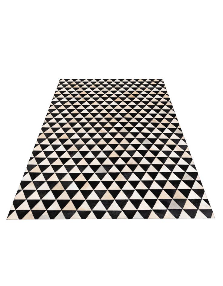 Detail image of  5' 1 x 8' 2 Cowhide Stocks Rug