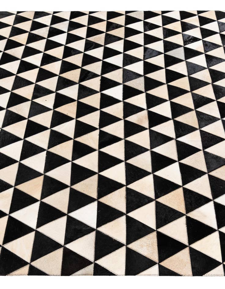 Detail image of  5' 1 x 8' 2 Cowhide Stocks Rug