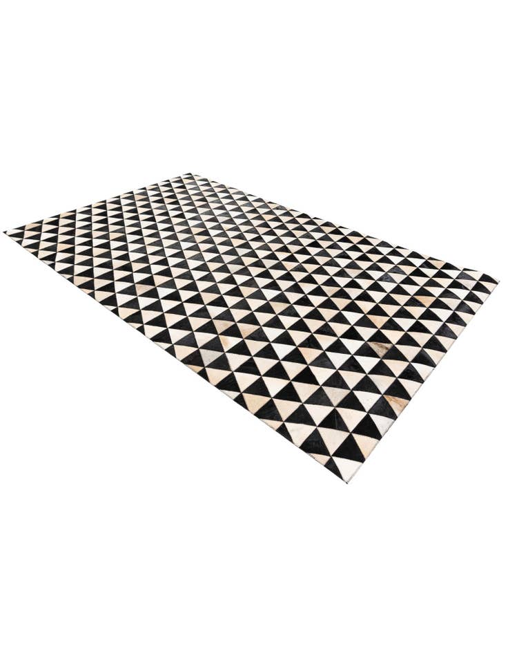 Detail image of  5' 1 x 8' 2 Cowhide Stocks Rug