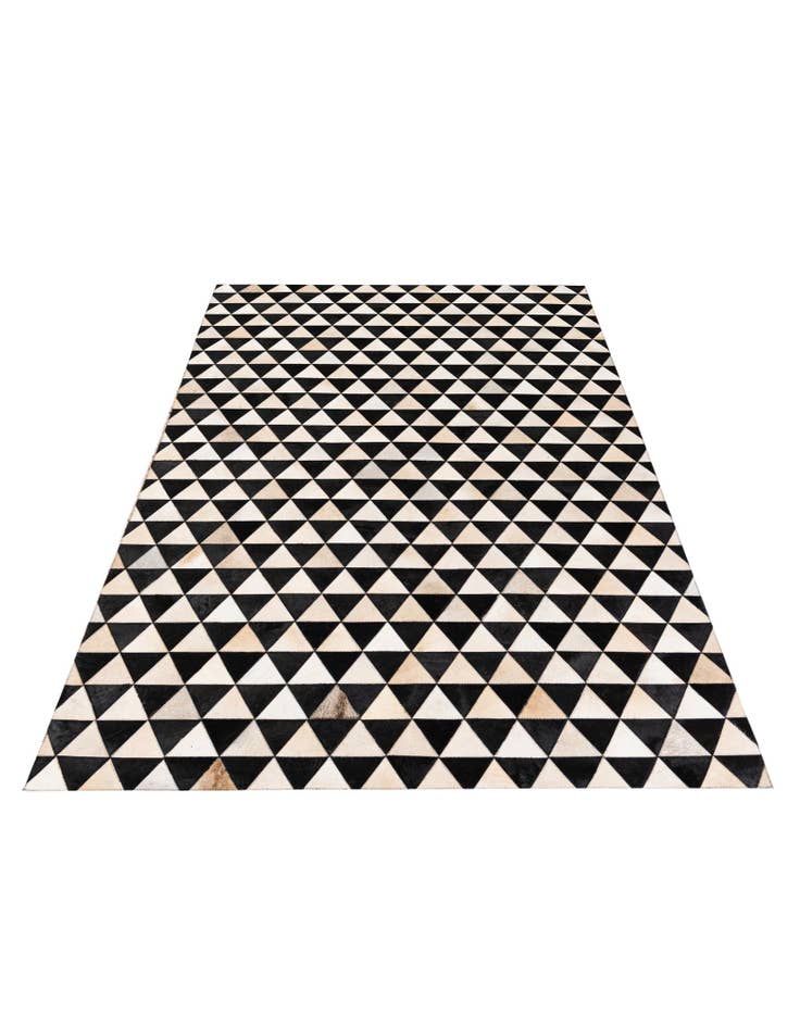 Detail image of  5' 1 x 8' 2 Cowhide Stocks Rug