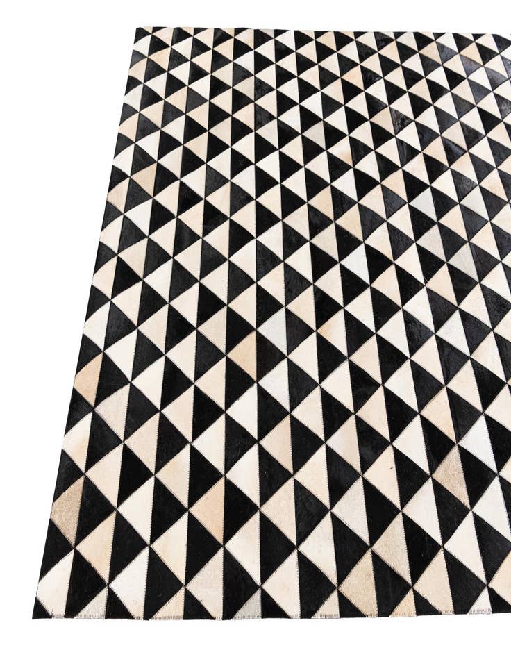 Detail image of  5' 1 x 8' 2 Cowhide Stocks Rug