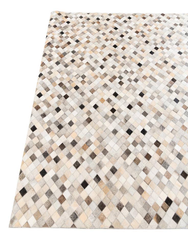 Detail image of  5' 8 x 7' 10 Cowhide Stocks Rug