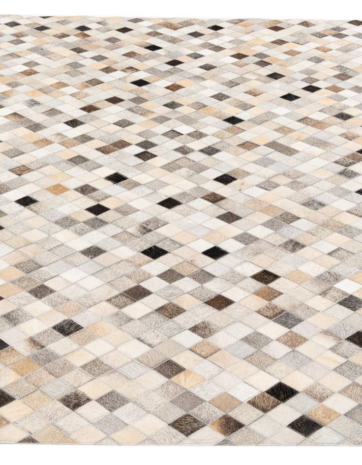 Detail image of  5' 8 x 7' 10 Cowhide Stocks Rug