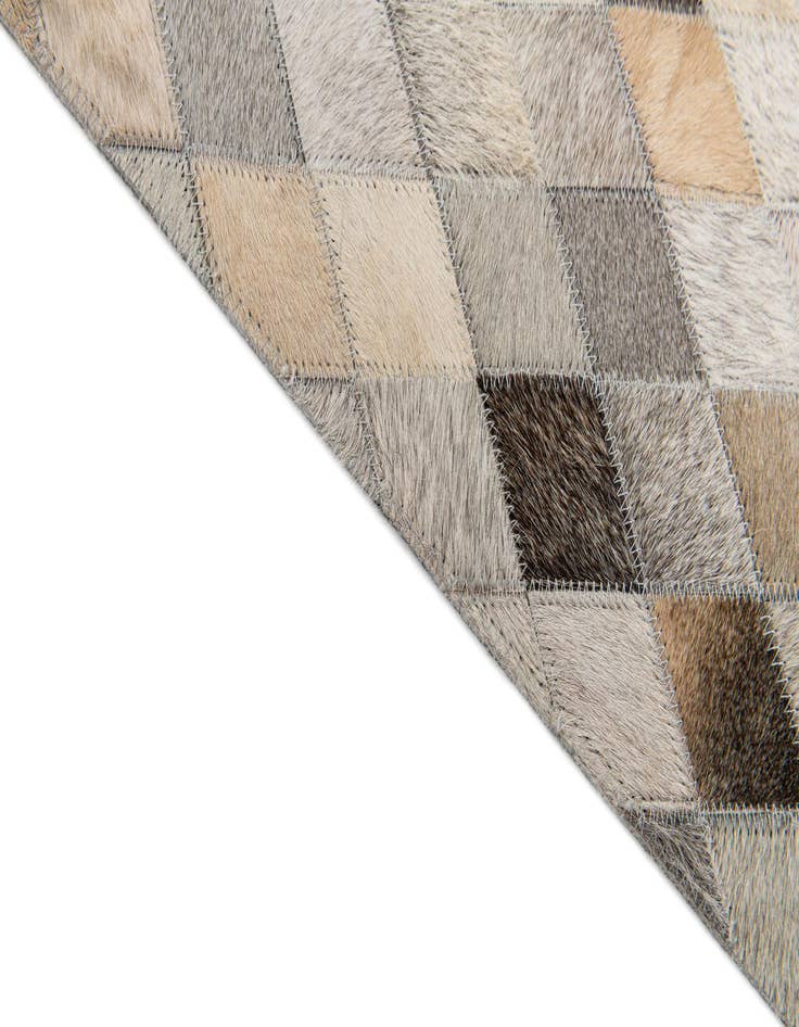 Detail image of  5' 8 x 7' 10 Cowhide Stocks Rug