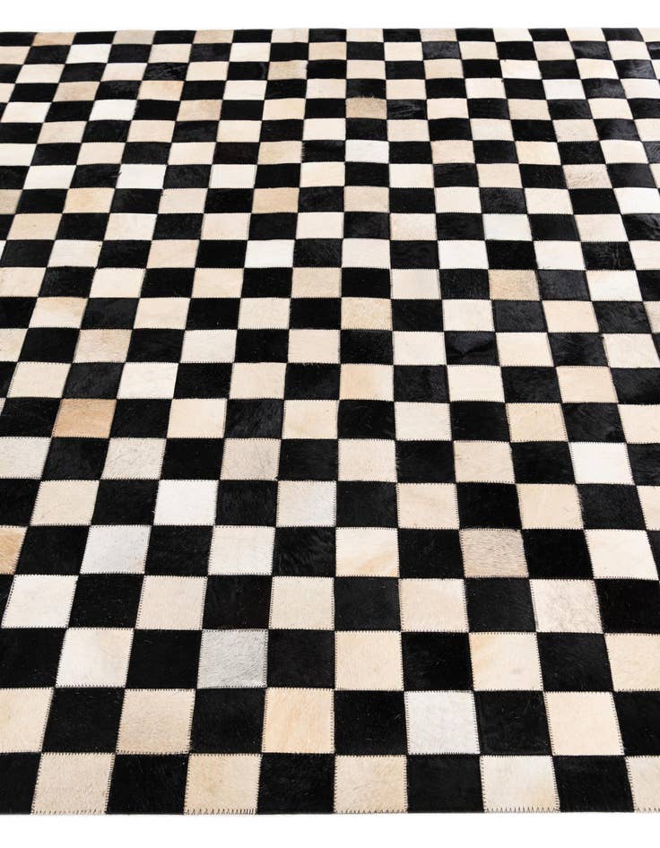 Detail image of  5' 8 x 7' 10 Cowhide Stocks Rug