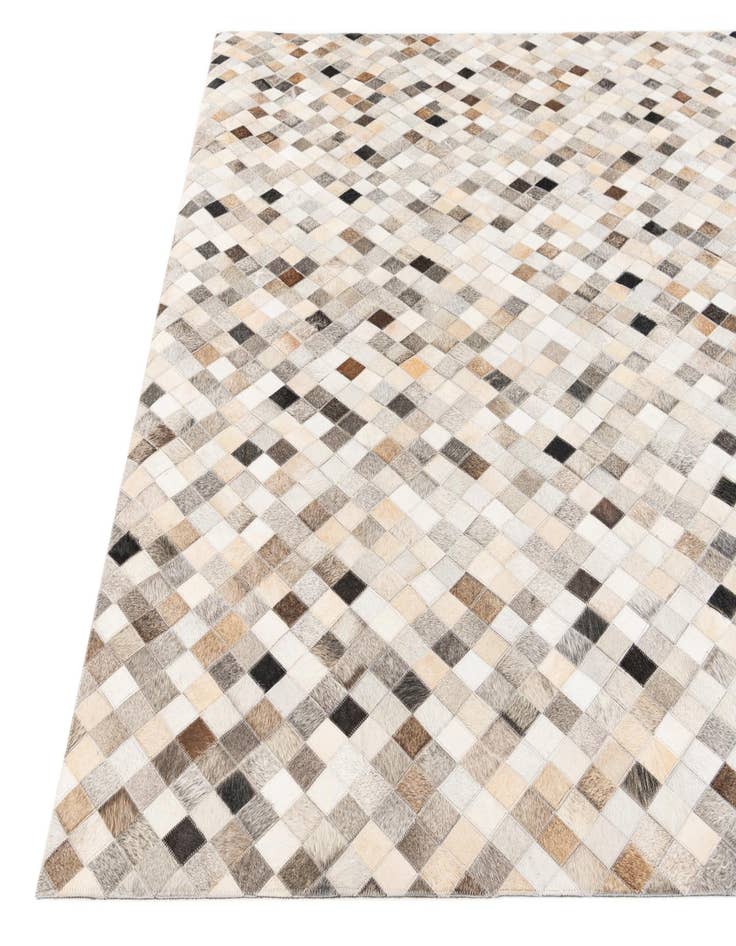 Detail image of  5' 7 x 7' 11 Cowhide Stocks Rug