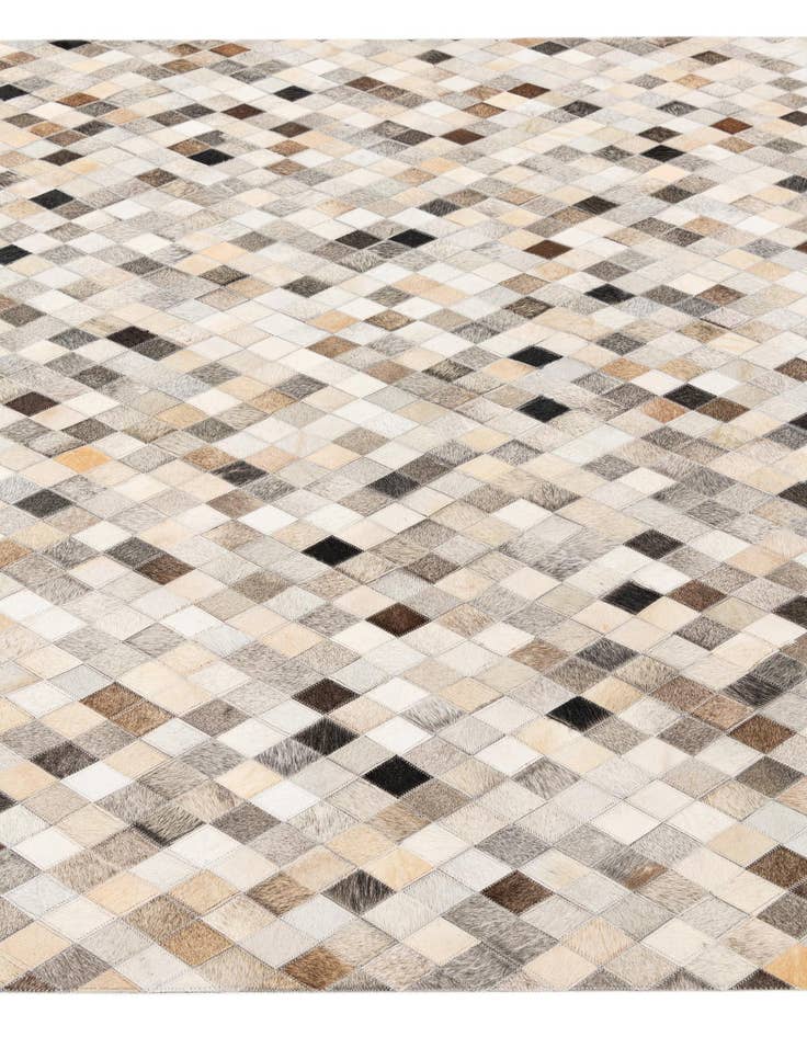 Detail image of  5' 7 x 7' 11 Cowhide Stocks Rug