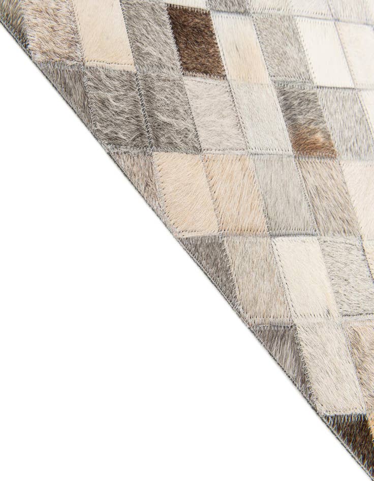 Detail image of  5' 7 x 7' 11 Cowhide Stocks Rug