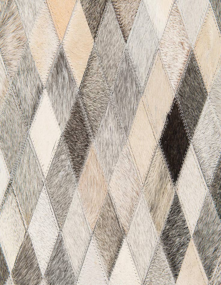 Detail image of  5' 7 x 7' 11 Cowhide Stocks Rug