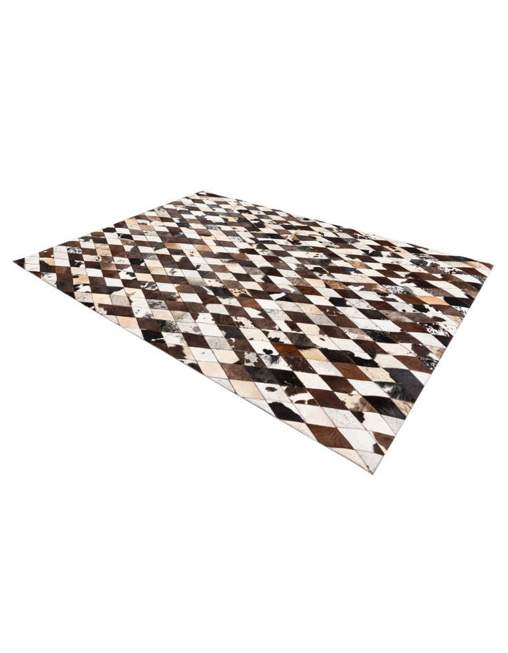 Detail image of  5' 8 x 7' 11 Cowhide Stocks Rug