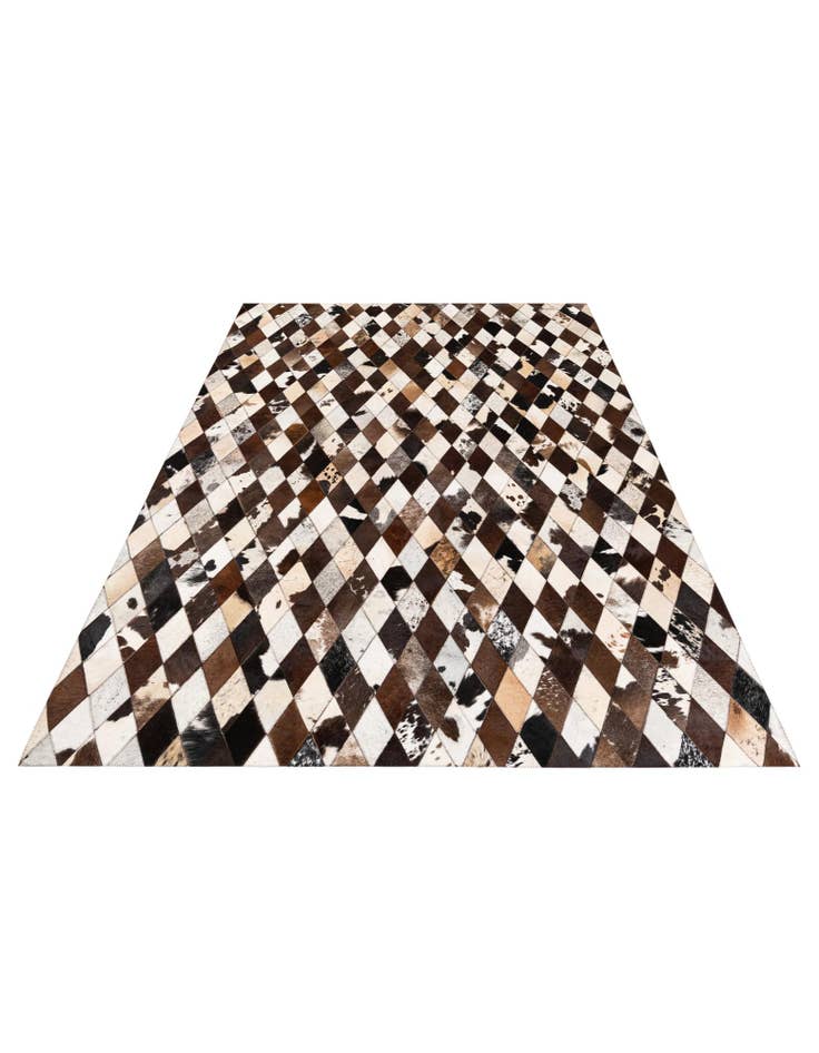 Detail image of  5' 8 x 7' 11 Cowhide Stocks Rug