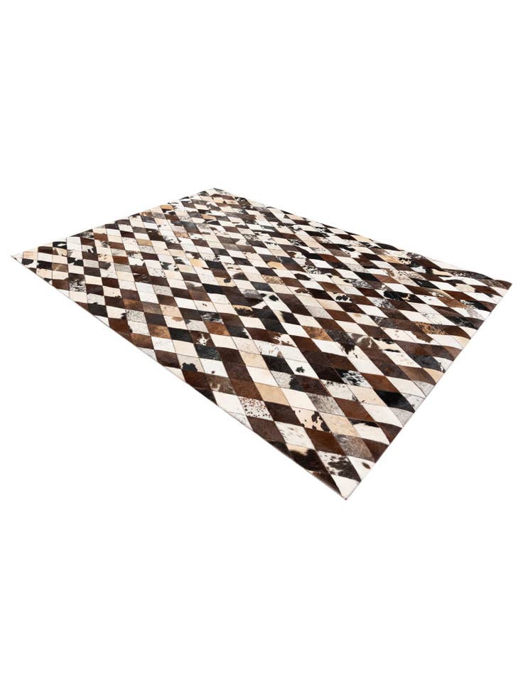 Detail image of  5' 7 x 8' Cowhide Stocks Rug
