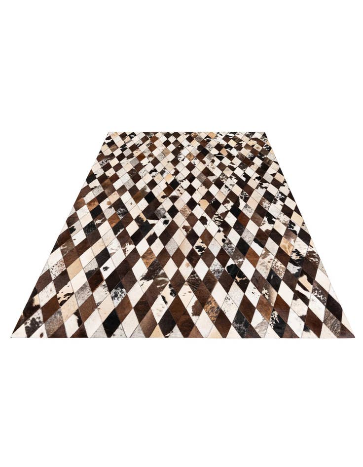 Detail image of  5' 7 x 8' Cowhide Stocks Rug