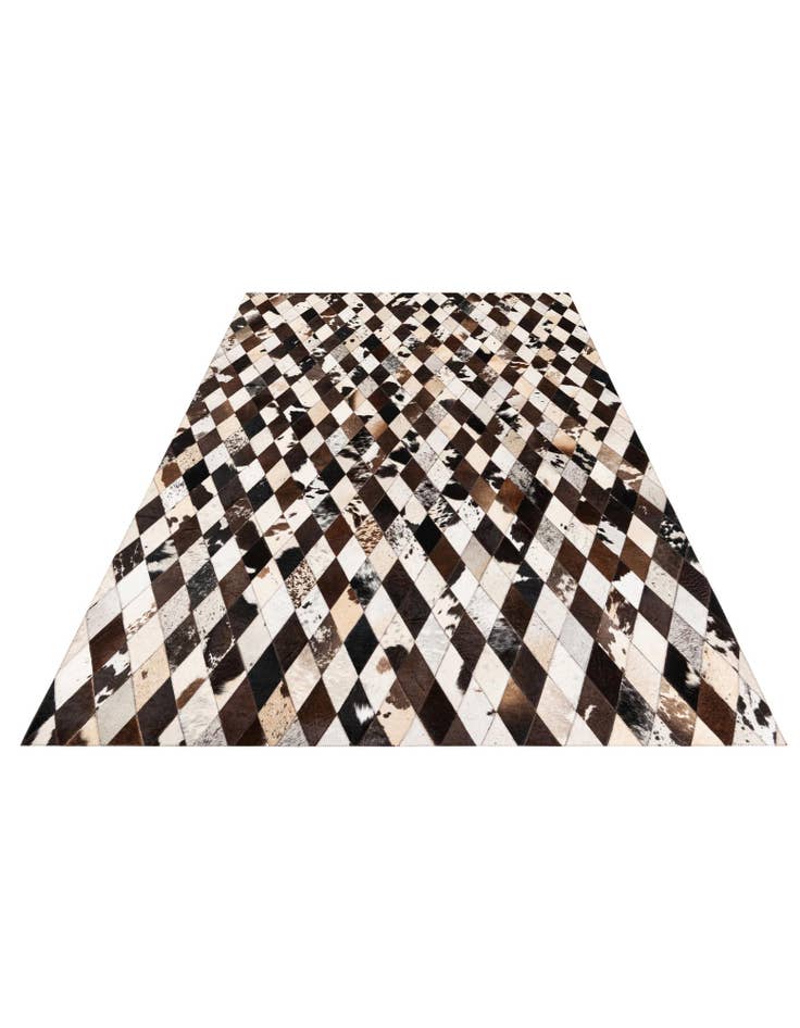 Detail image of  5' 8 x 7' 11 Cowhide Stocks Rug