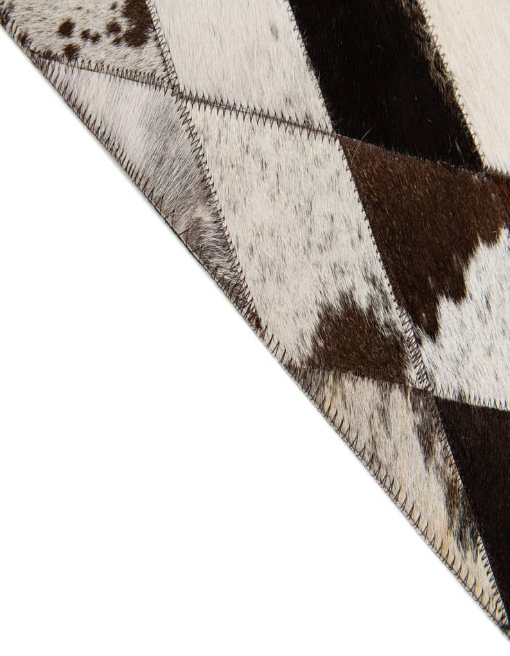 Detail image of  5' 8 x 7' 11 Cowhide Stocks Rug