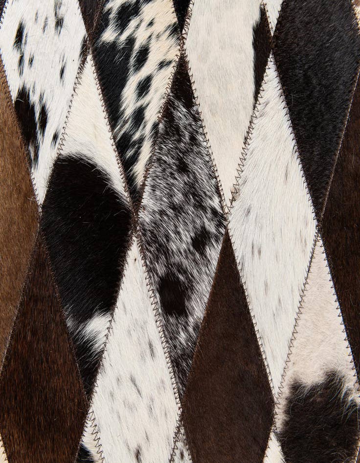 Detail image of  5' 8 x 7' 11 Cowhide Stocks Rug