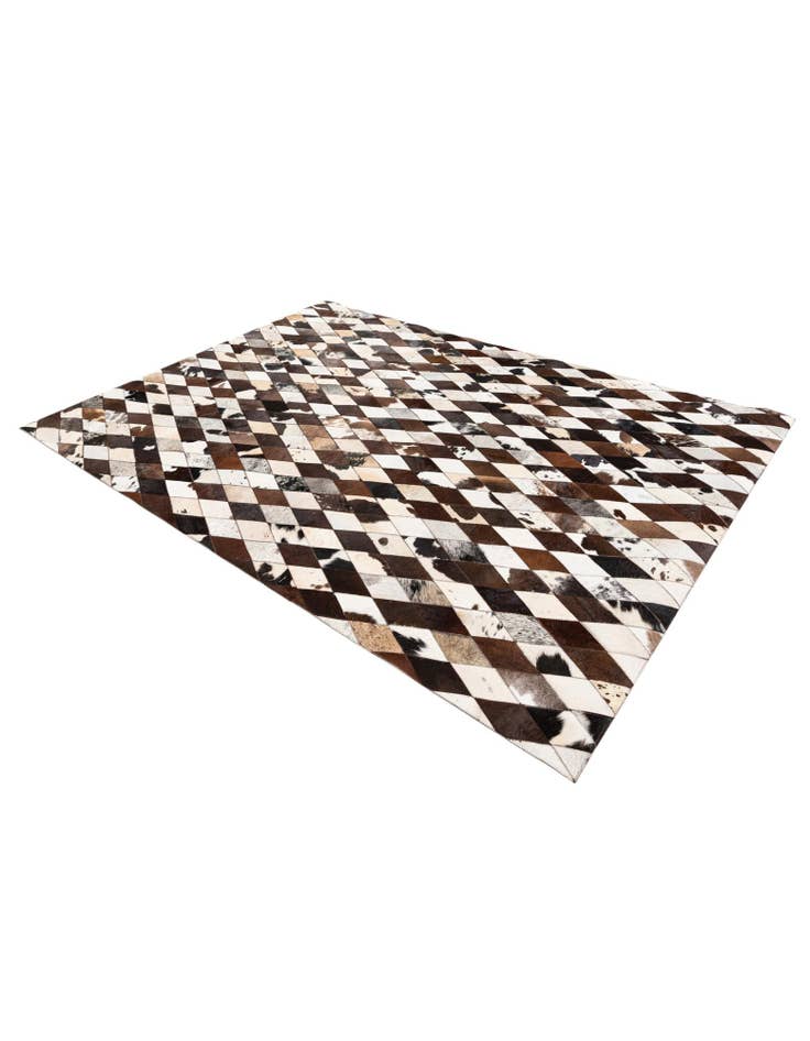 Detail image of  5' 8 x 7' 11 Cowhide Stocks Rug