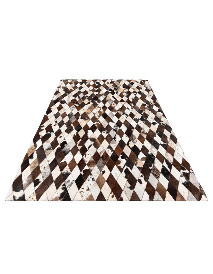 Detail image of  5' 8 x 7' 11 Cowhide Stocks Rug