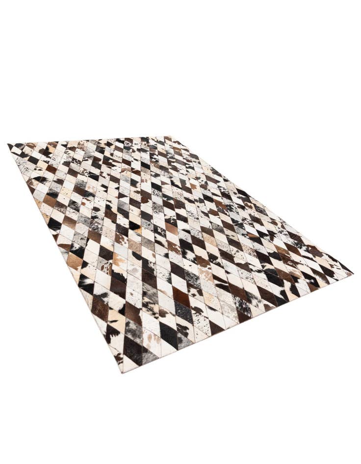 Detail image of  5' 7 x 8' Cowhide Stocks Rug