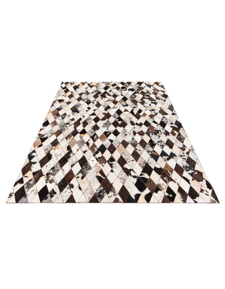 Detail image of  5' 7 x 8' Cowhide Stocks Rug