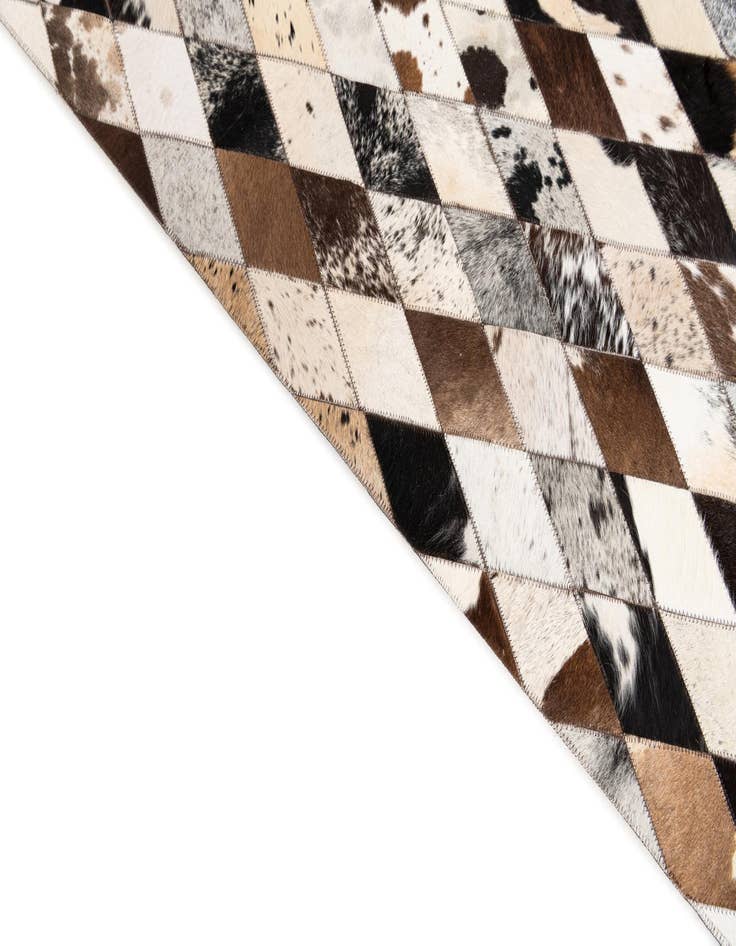 Detail image of  5' 7 x 8' Cowhide Stocks Rug