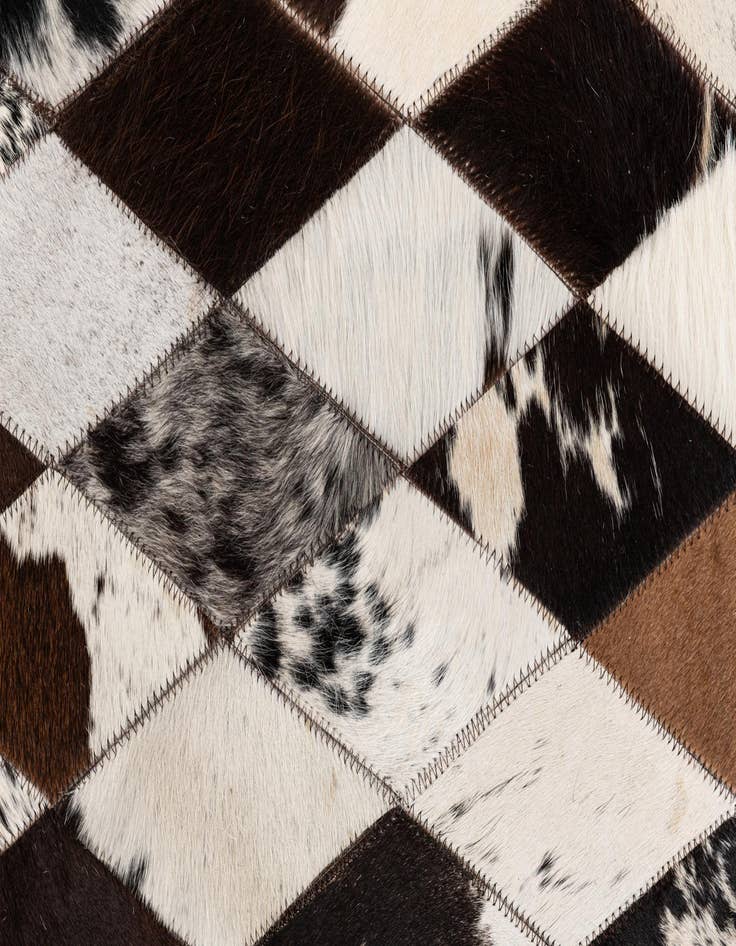 Detail image of  5' 7 x 8' Cowhide Stocks Rug