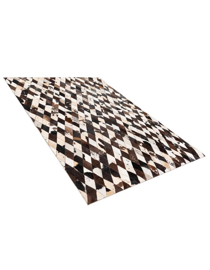 Detail image of  5' 7 x 8' Cowhide Stocks Rug