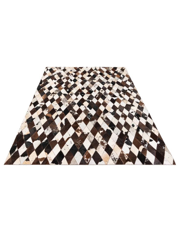 Detail image of  5' 7 x 8' Cowhide Stocks Rug