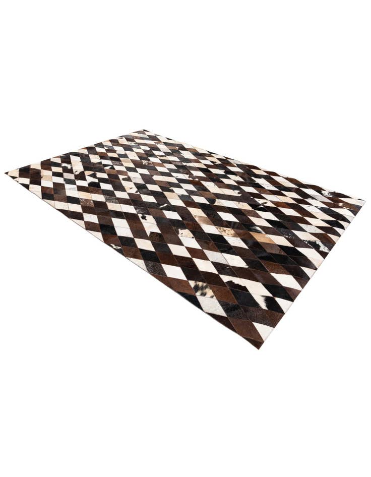 Detail image of  5' 3 x 8' Cowhide Stocks Rug