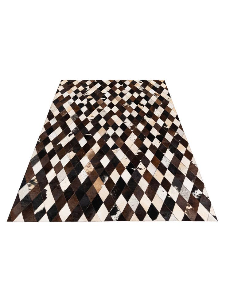 Detail image of  5' 3 x 8' Cowhide Stocks Rug