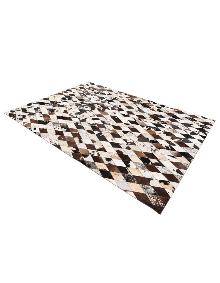 Detail image of  5' 7 x 8' Cowhide Stocks Rug