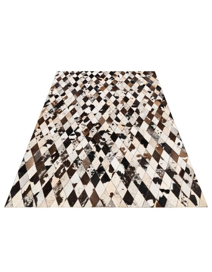 Detail image of  5' 7 x 8' Cowhide Stocks Rug