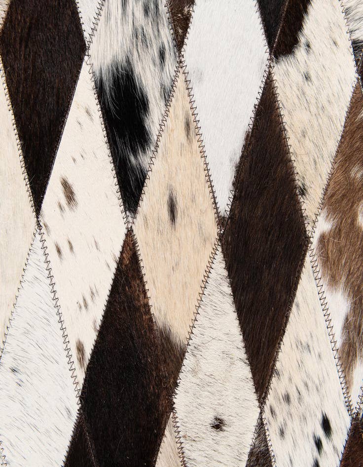 Detail image of  5' 7 x 8' Cowhide Stocks Rug