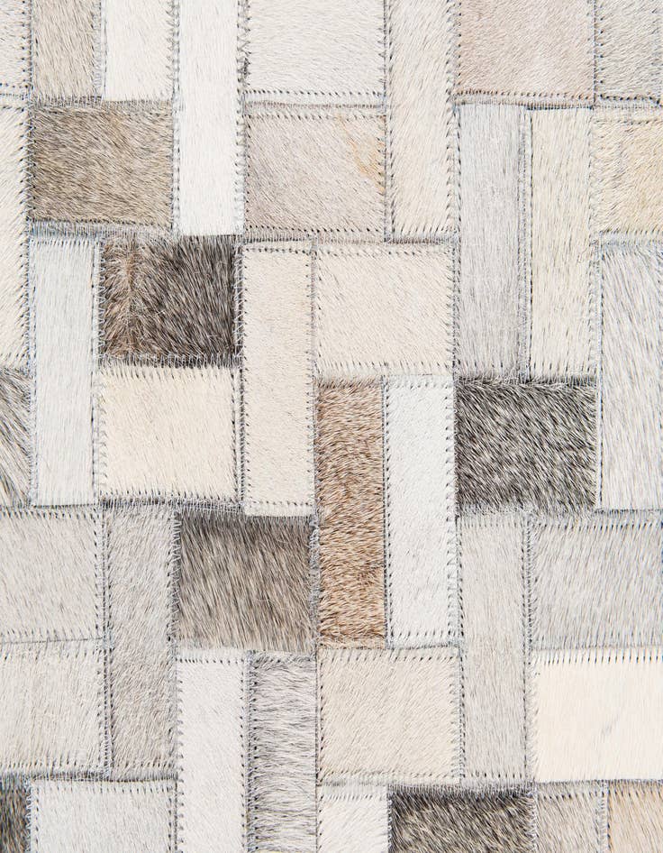 Detail image of  5' 7 x 7' 10 Cowhide Stocks Rug