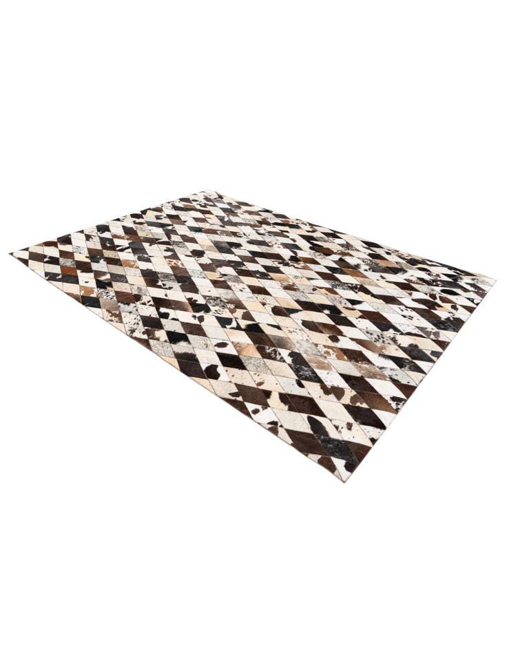 Detail image of  5' 7 x 7' 10 Cowhide Stocks Rug
