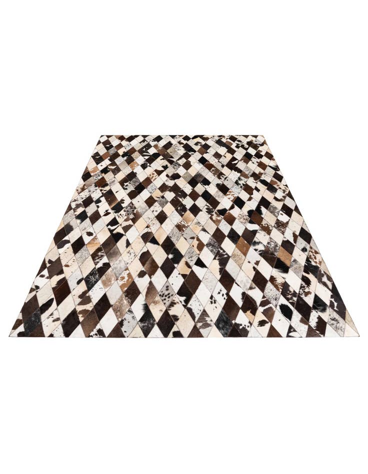 Detail image of  5' 7 x 7' 10 Cowhide Stocks Rug
