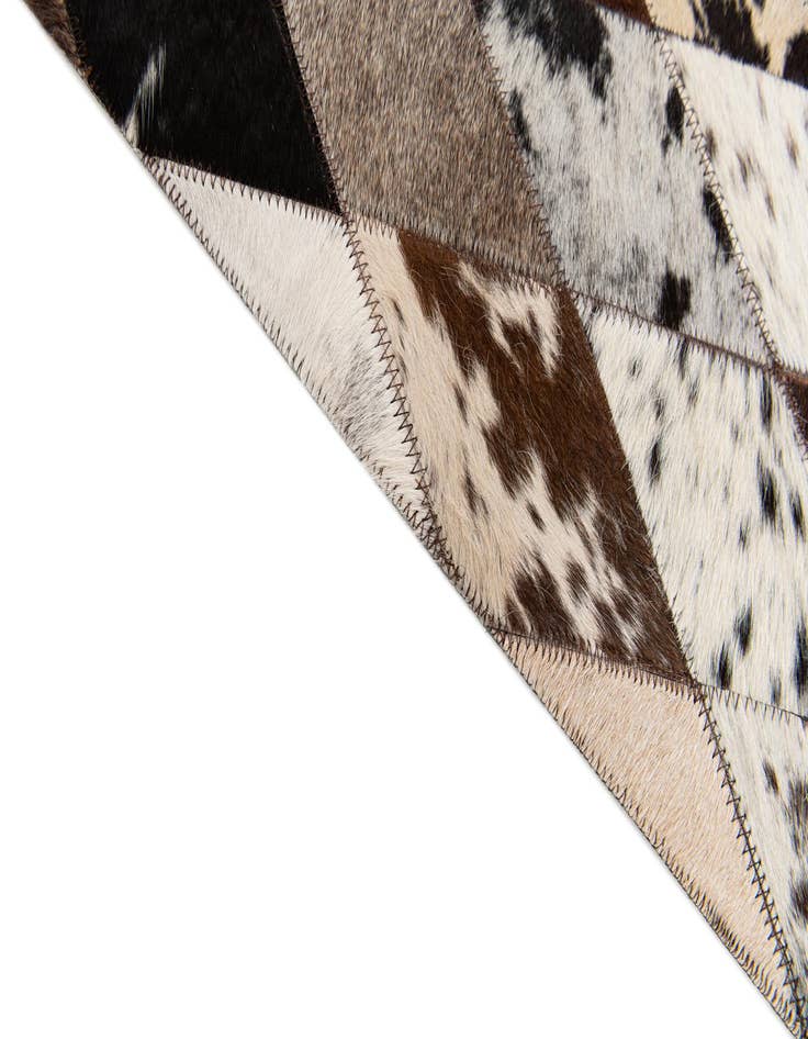 Detail image of  5' 7 x 7' 10 Cowhide Stocks Rug